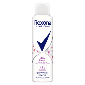 Antyperspirant w aerozolu Rexona Stay Fresh White flower & Lychee 150ml